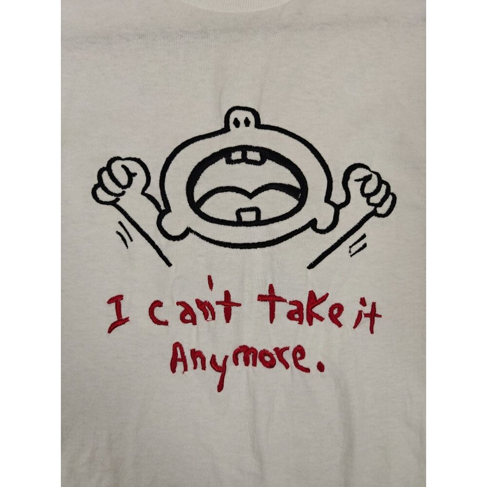 Vintage Graphic T-Shirt Funny I Cant Take It Anymore Delta 100% Cotton Large - Picture 2 of 8